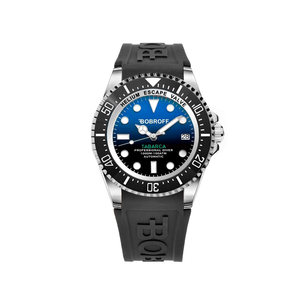 Montre sport Bobroff en caoutchouc noir