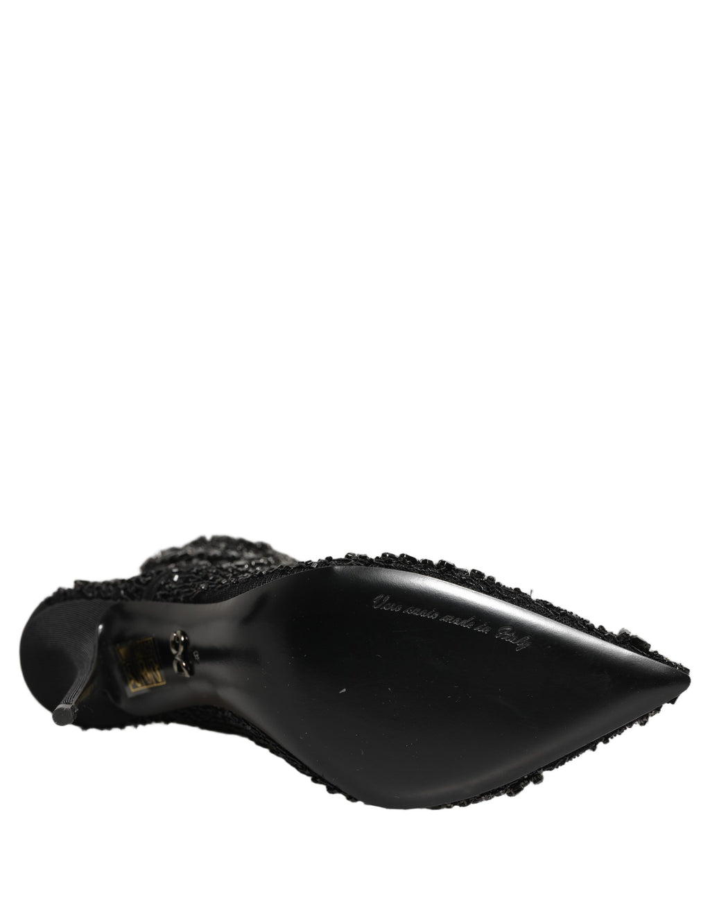 Chaussures Bottines en résille ornée noires Dolce & Gabbana