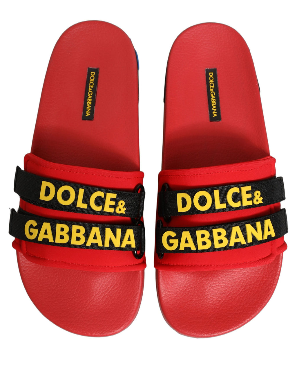 Tongs Dolce & Gabbana rouges en néoprène pour la plage