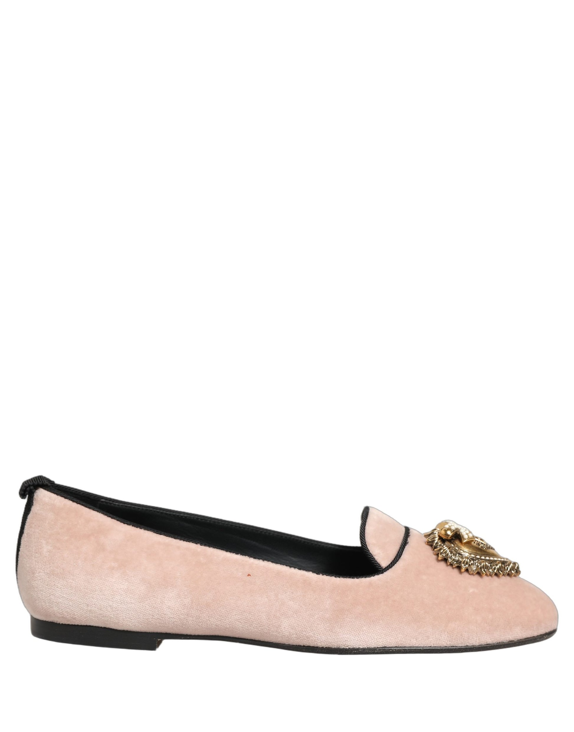 Dolce & Gabbana Pink Slip On Loafers for Women side view