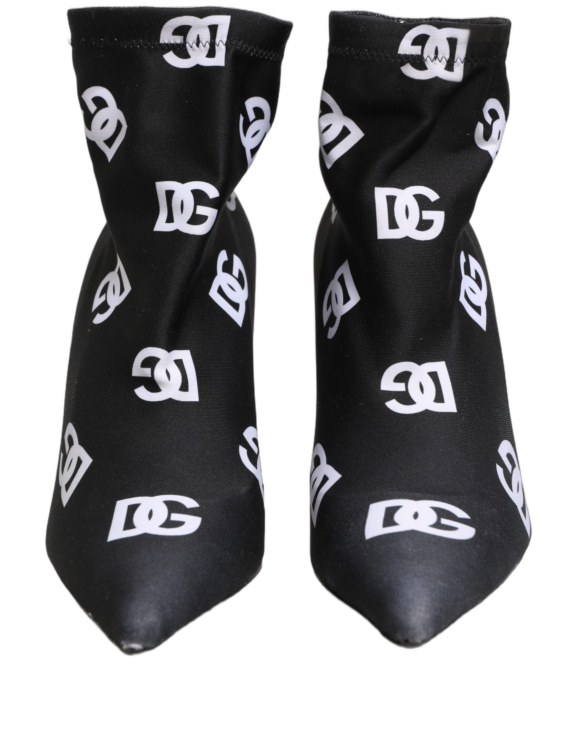 Dolce & Gabbana Bottines à talon extensibles noires avec logo