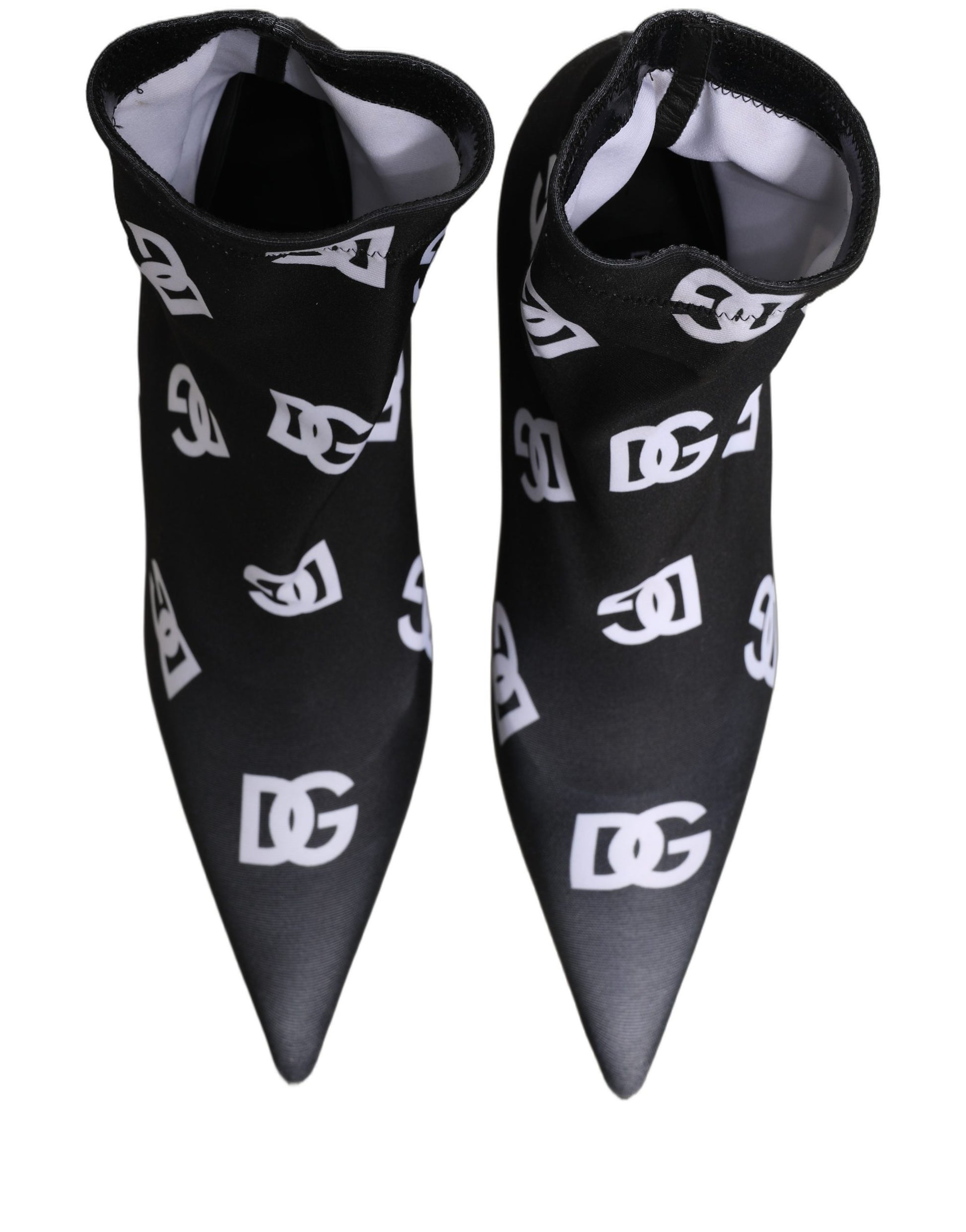 Dolce & Gabbana Bottines à talon extensibles noires avec logo