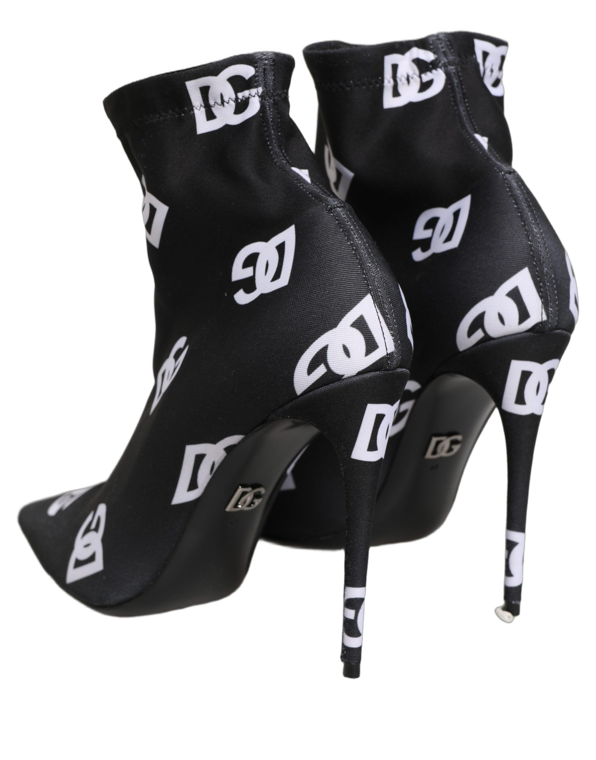 Dolce & Gabbana Bottines à talon extensibles noires avec logo
