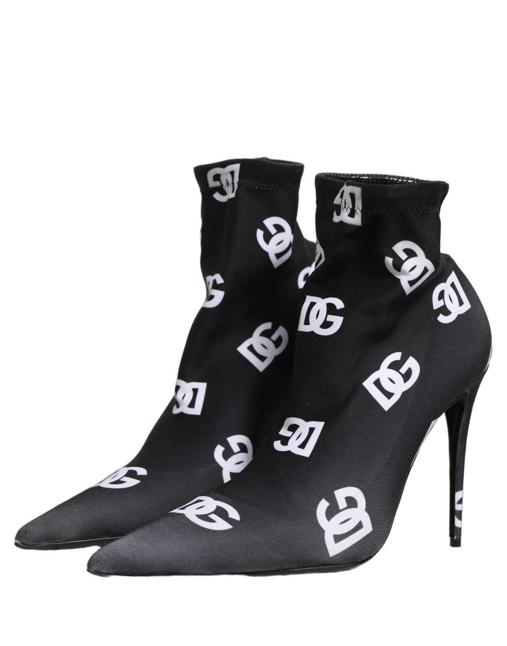 Dolce & Gabbana Bottines à talon extensibles noires avec logo