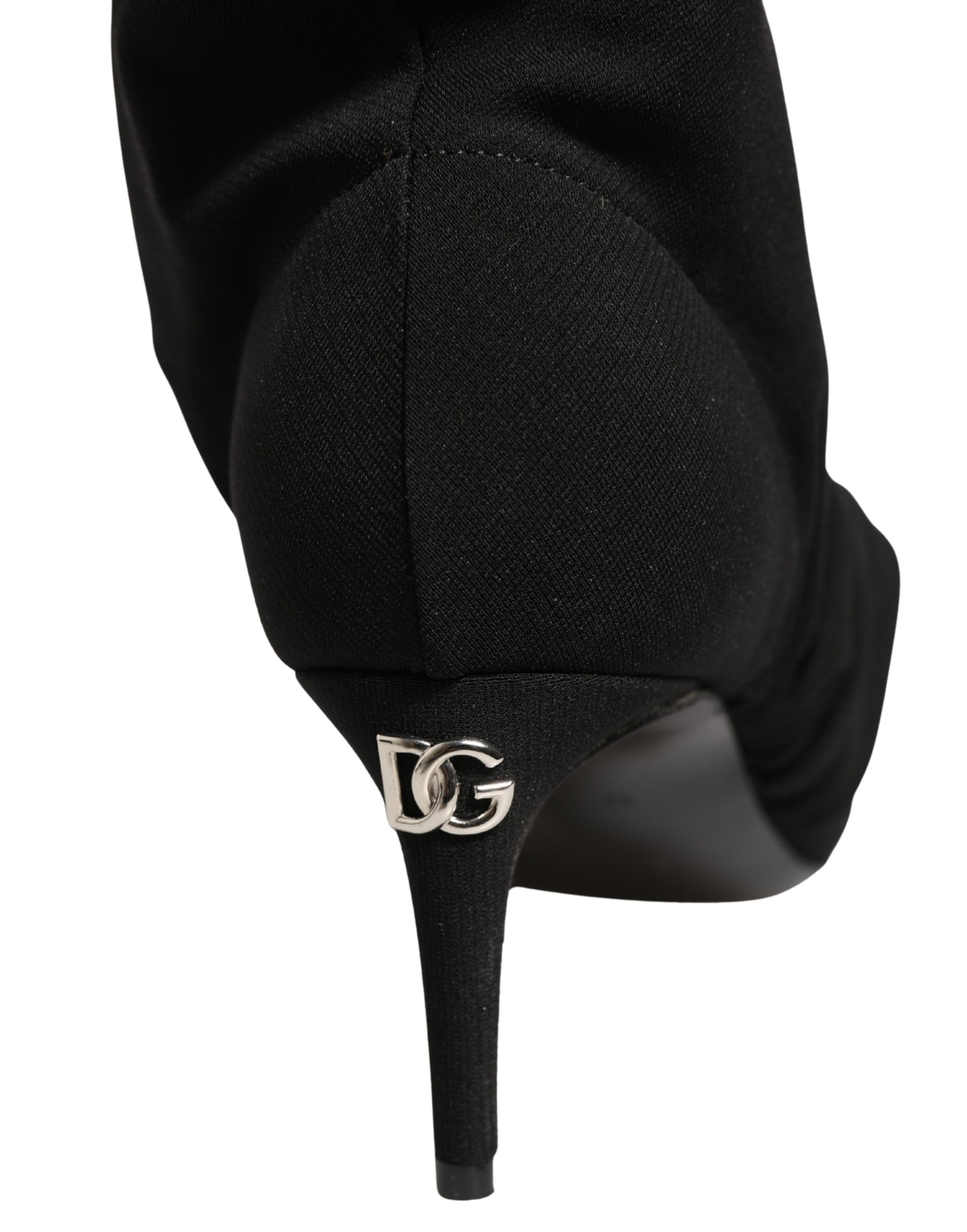 Chaussures Dolce & Gabbana Bottines à talons chaussettes extensibles noires