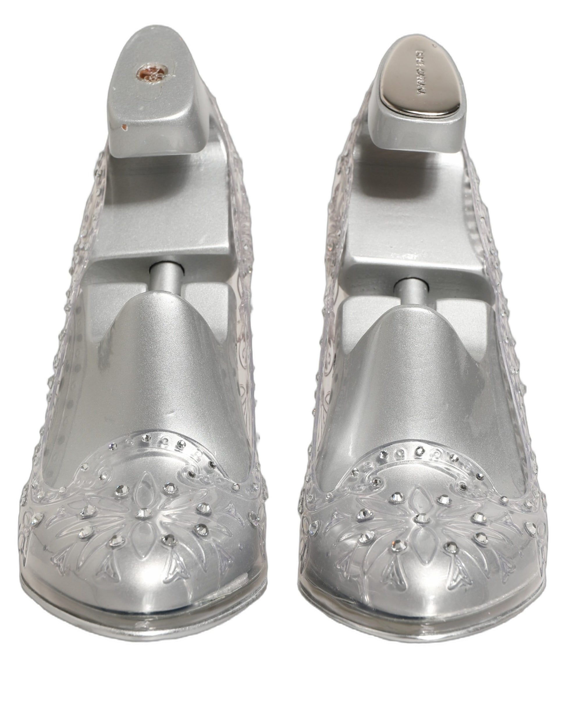 Dolce & Gabbana Clear CINDERELLA Floral Crystal Heels Shoes