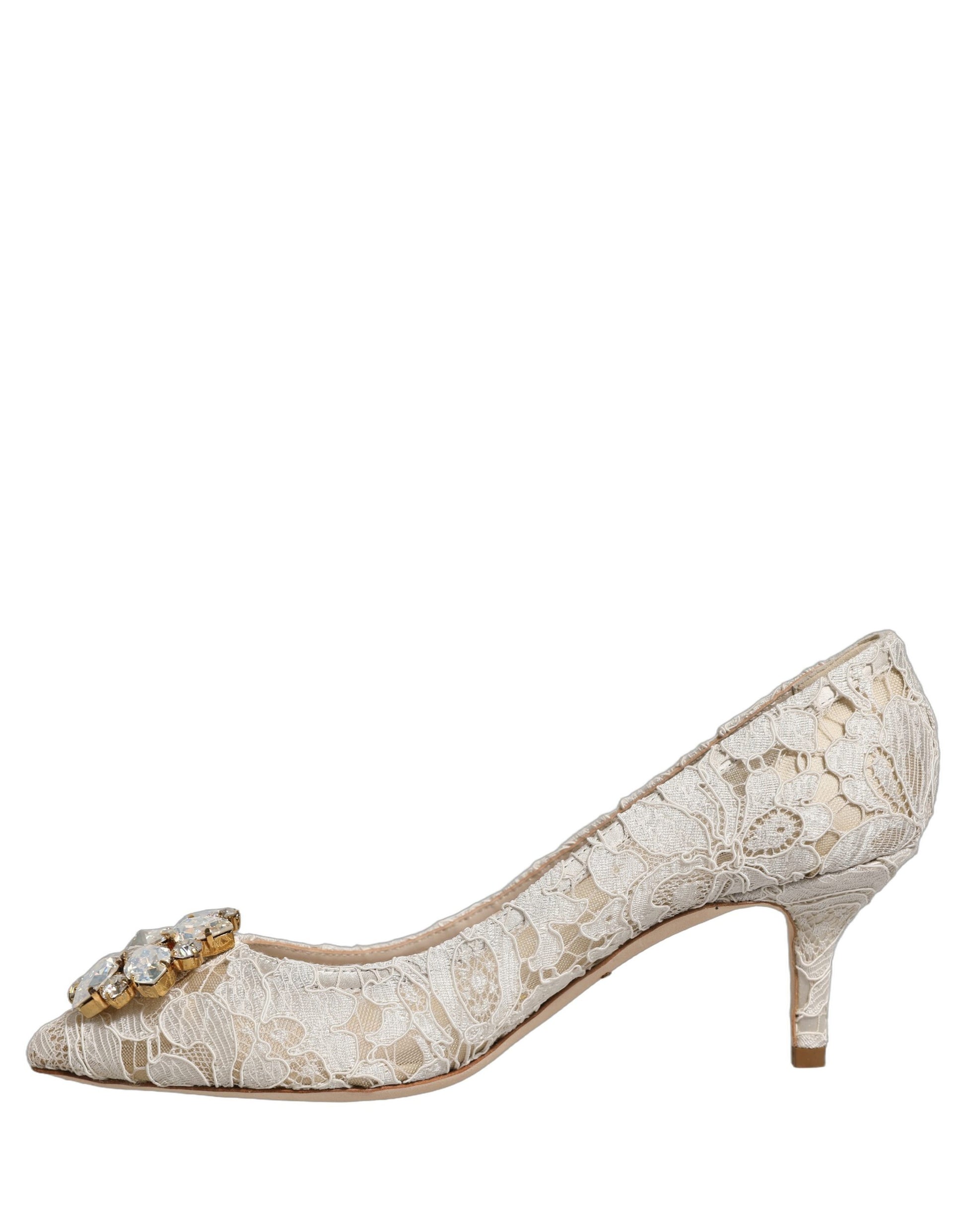 Dolce & Gabbana White Mid Heel for Women side view