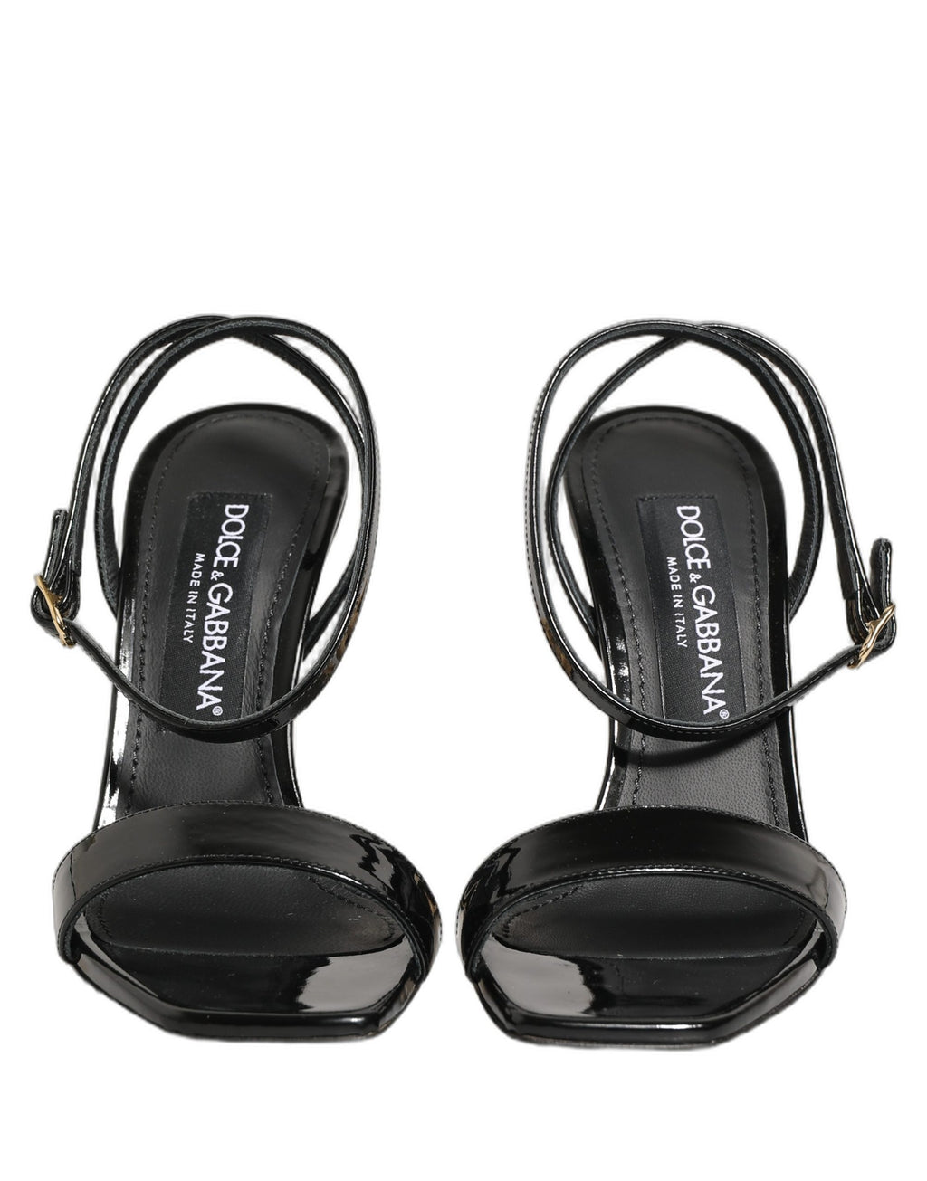 Chaussures à talons sandales Dolce & Gabbana en cuir noir avec bride de cheville