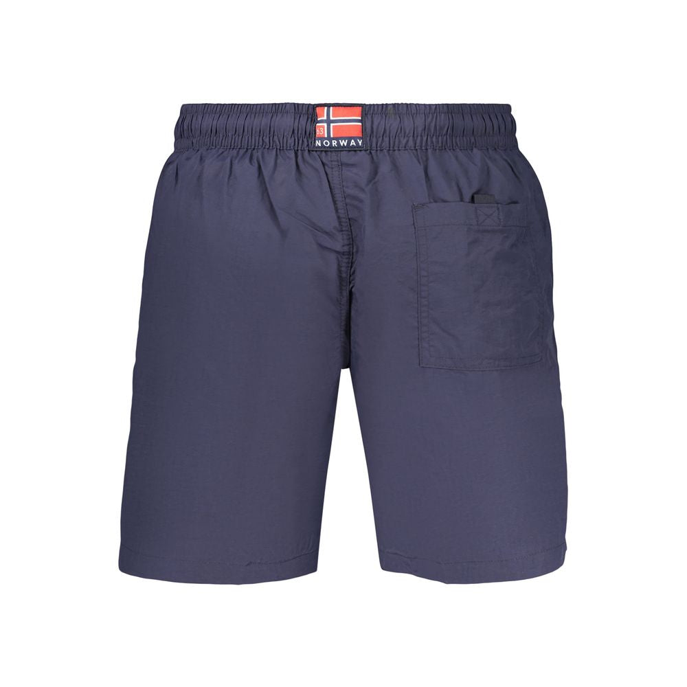 Norvège 1963 Boxer de bain en polyamide bleu pour homme