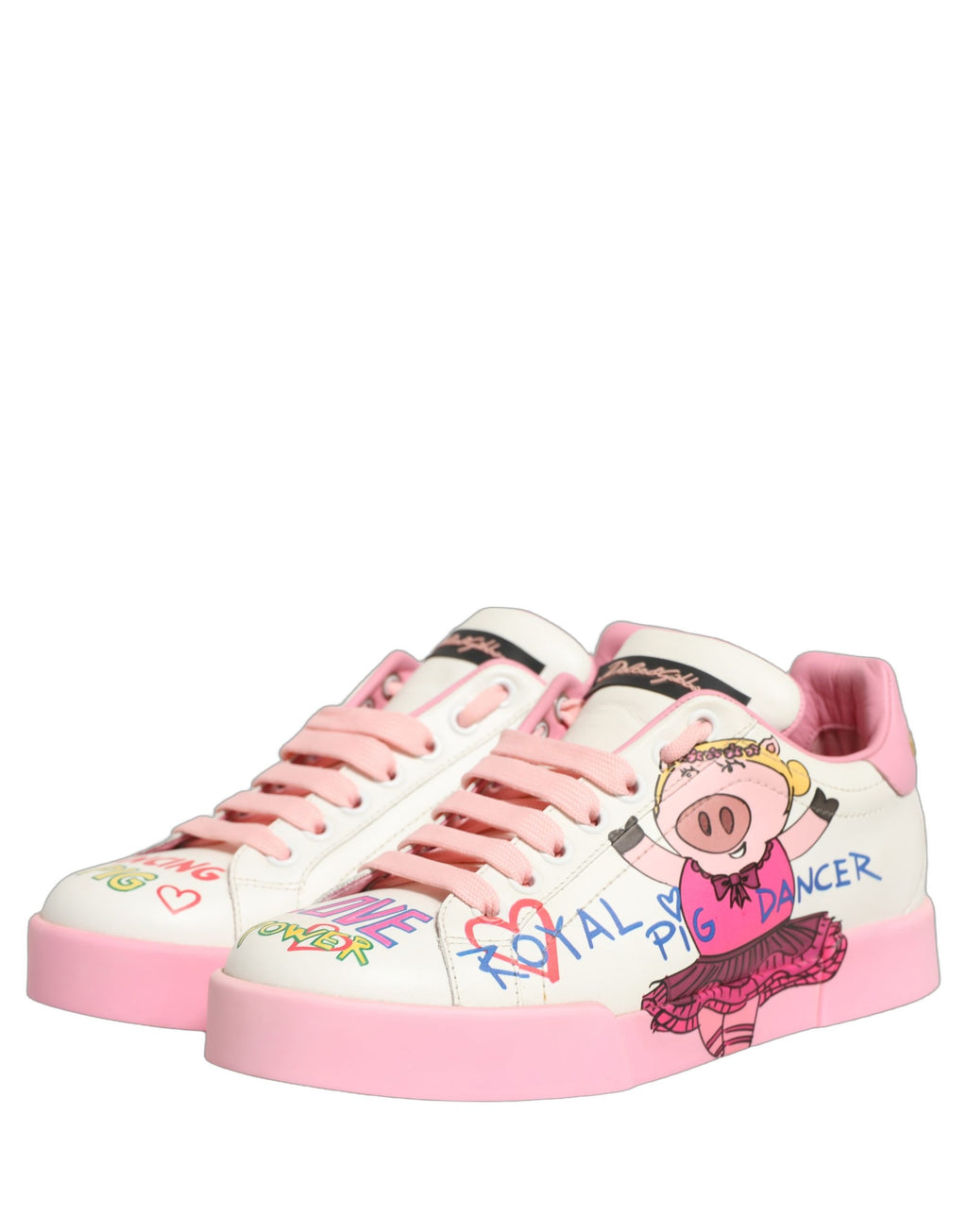 Dolce & Gabbana White Low Top Sneakers for Men detail view