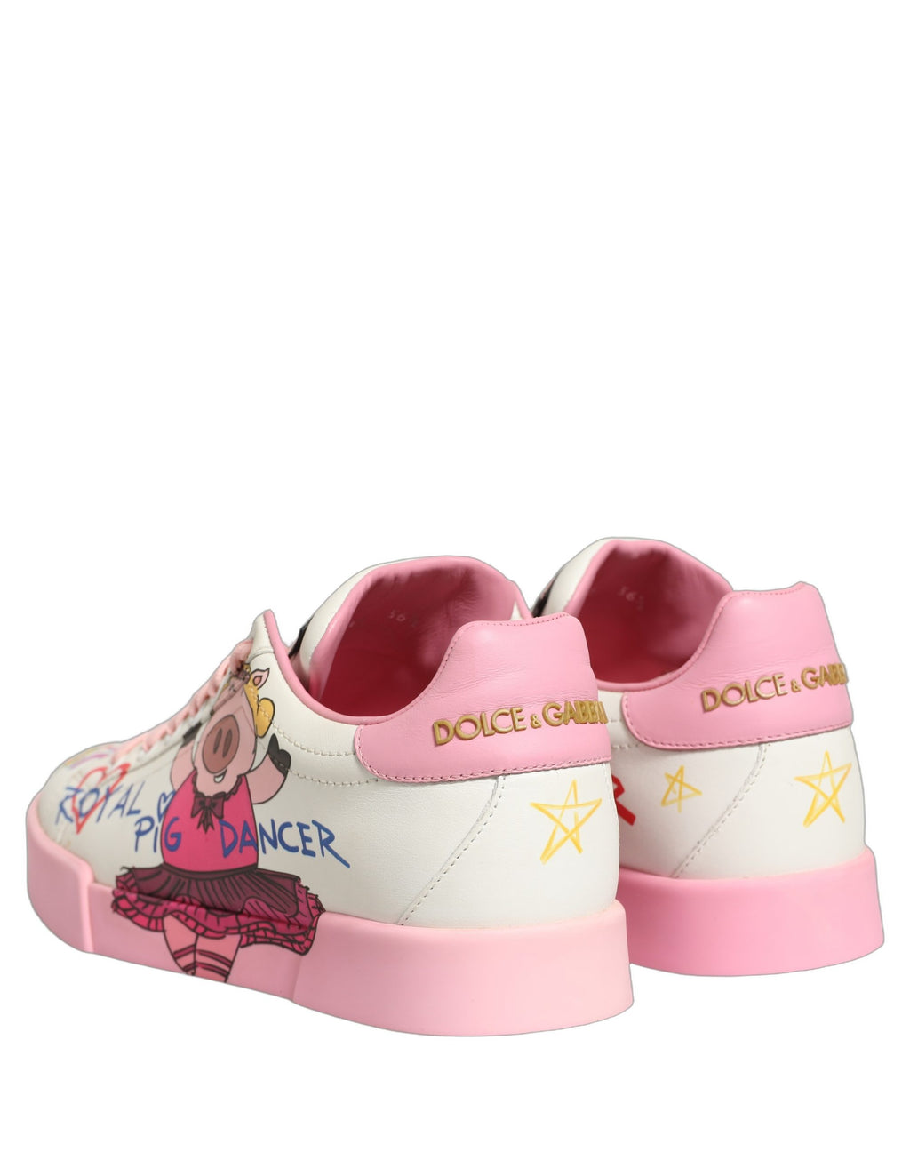 Dolce & Gabbana White Low Top Sneakers for Men side view