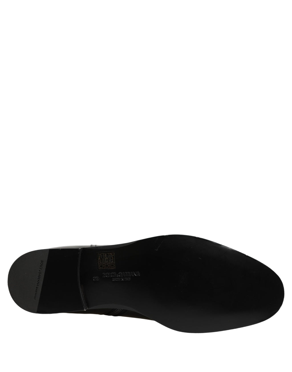 Bottes mi-mollet Dolce & Gabbana en cuir noir avec boucle logo