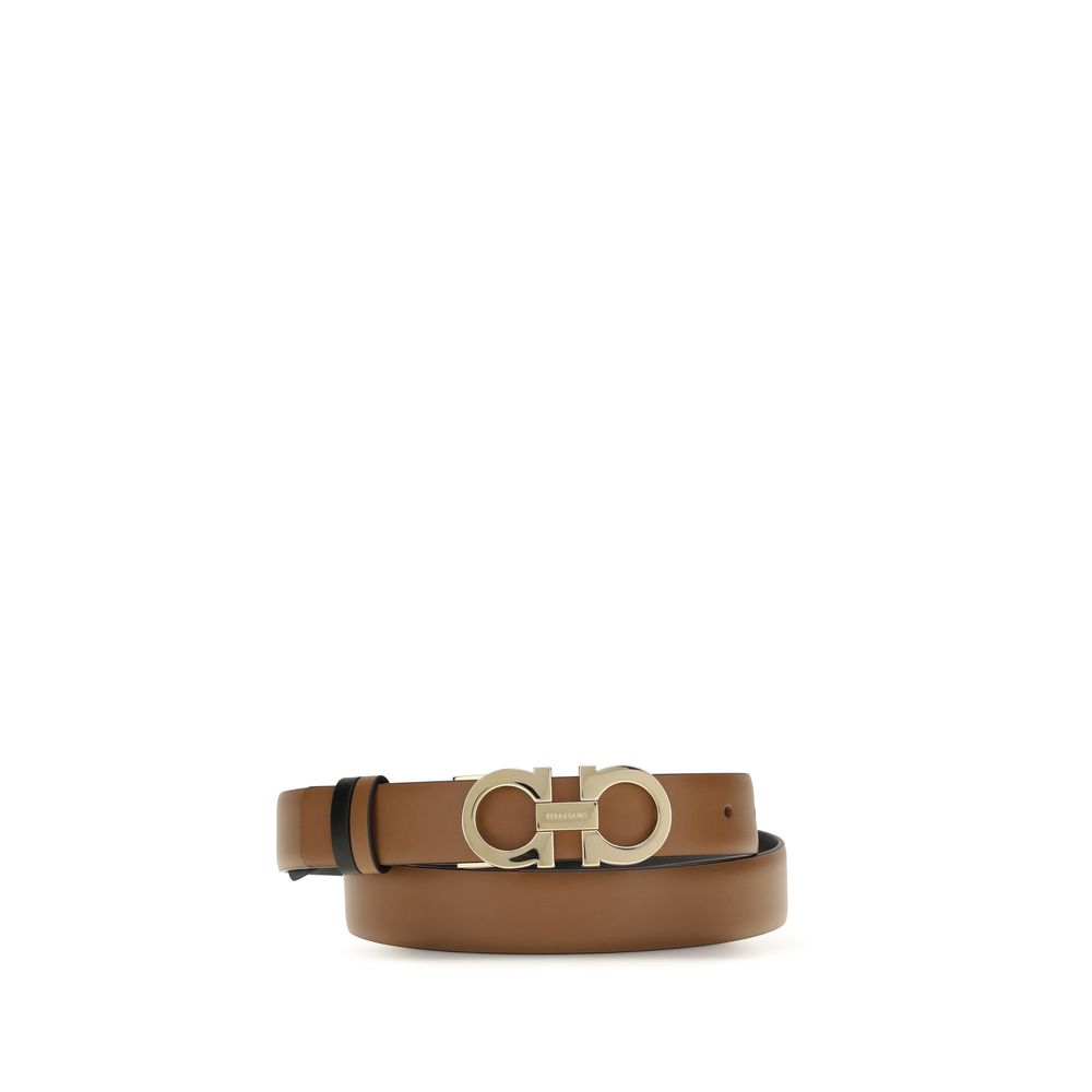 Ceinture classique en cuir de veau marron Ferragamo Bos Taurus