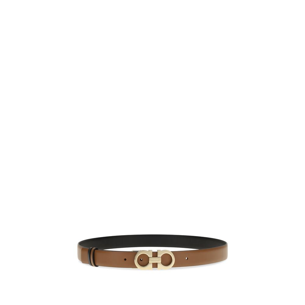 Ceinture classique en cuir de veau marron Ferragamo Bos Taurus