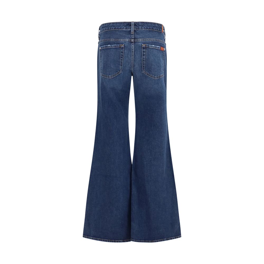 Jean évasé 7FOR en coton bleu