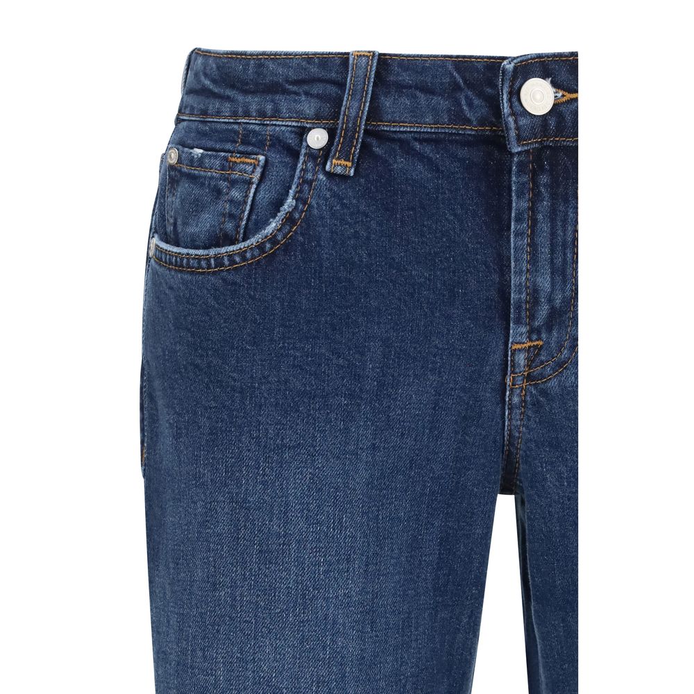 Jean évasé 7FOR en coton bleu