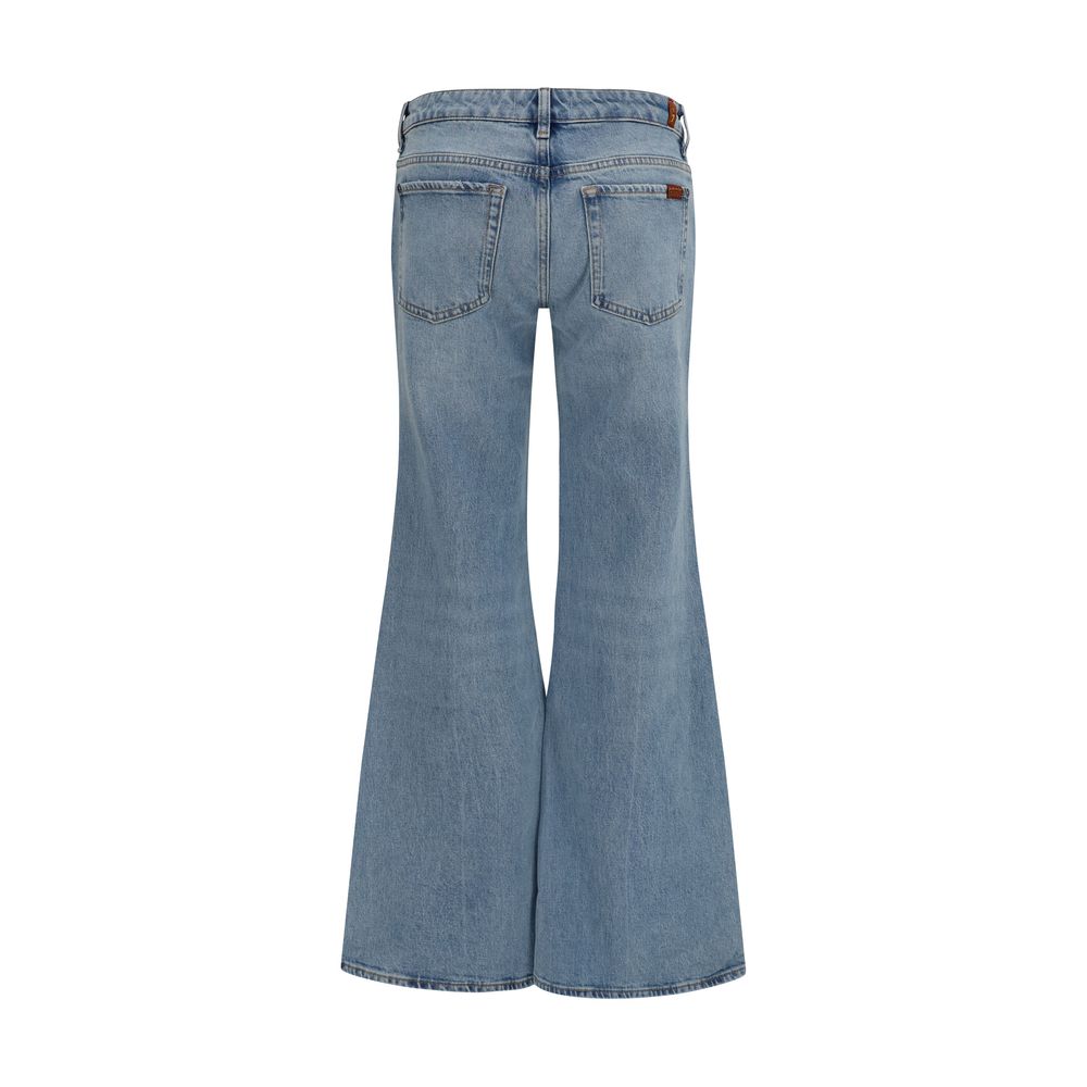 Jean évasé 7FOR en coton bleu