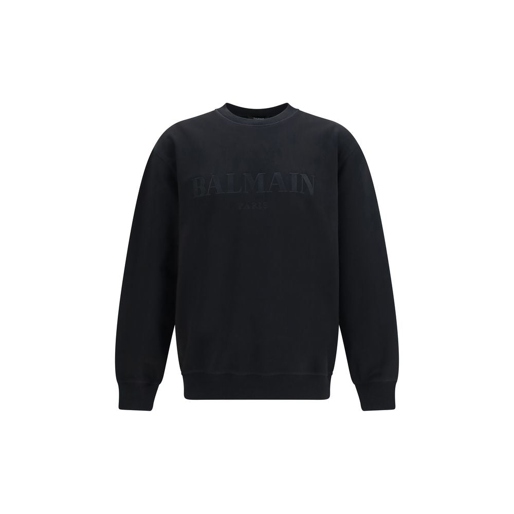 Sweat-shirt Balmain en coton noir