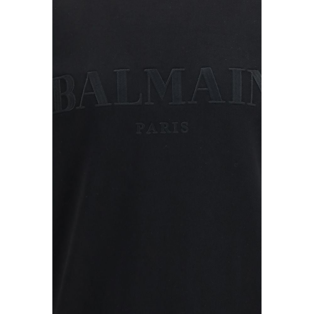Sweat-shirt Balmain en coton noir