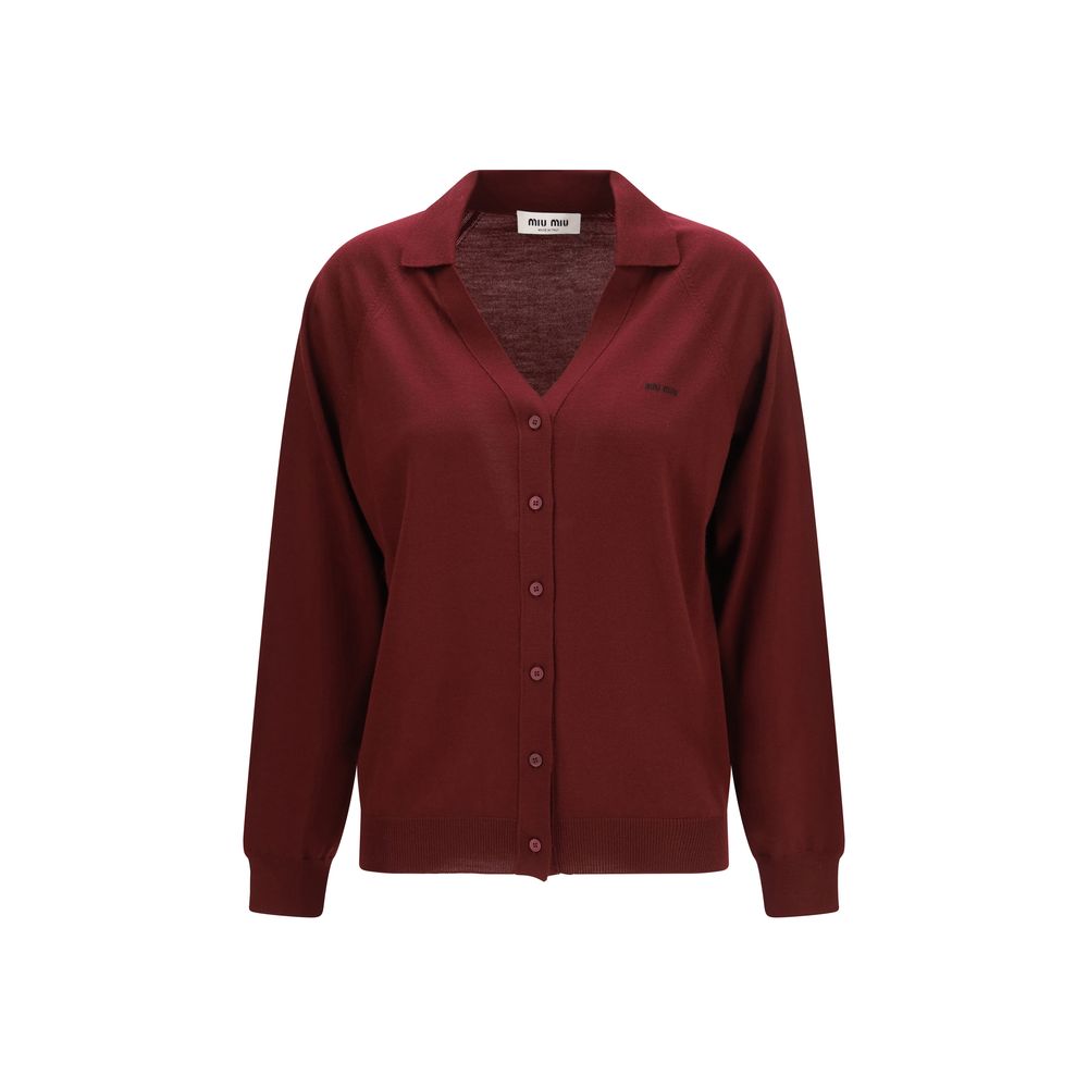 Miu Miu Bordeaux Cardigan