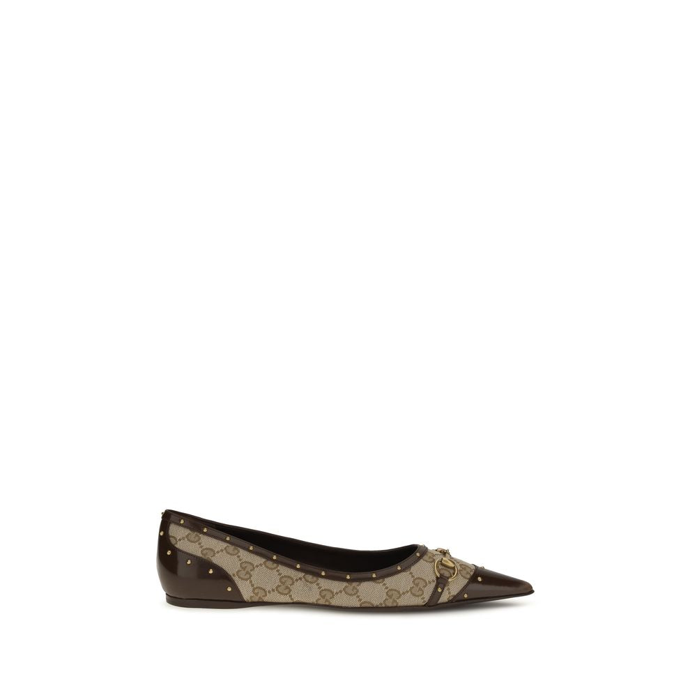 Ballerines Gucci en polyester beige