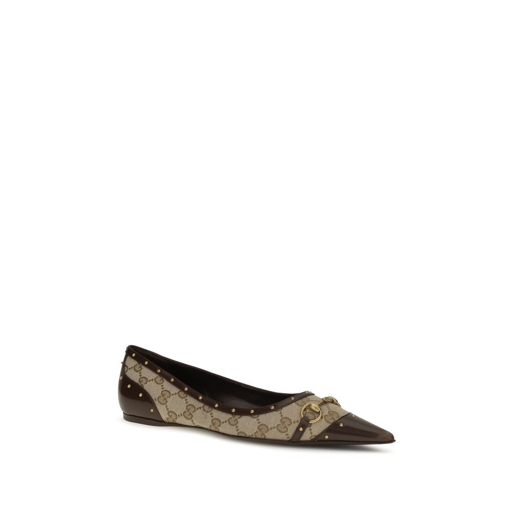 Ballerines Gucci en polyester beige