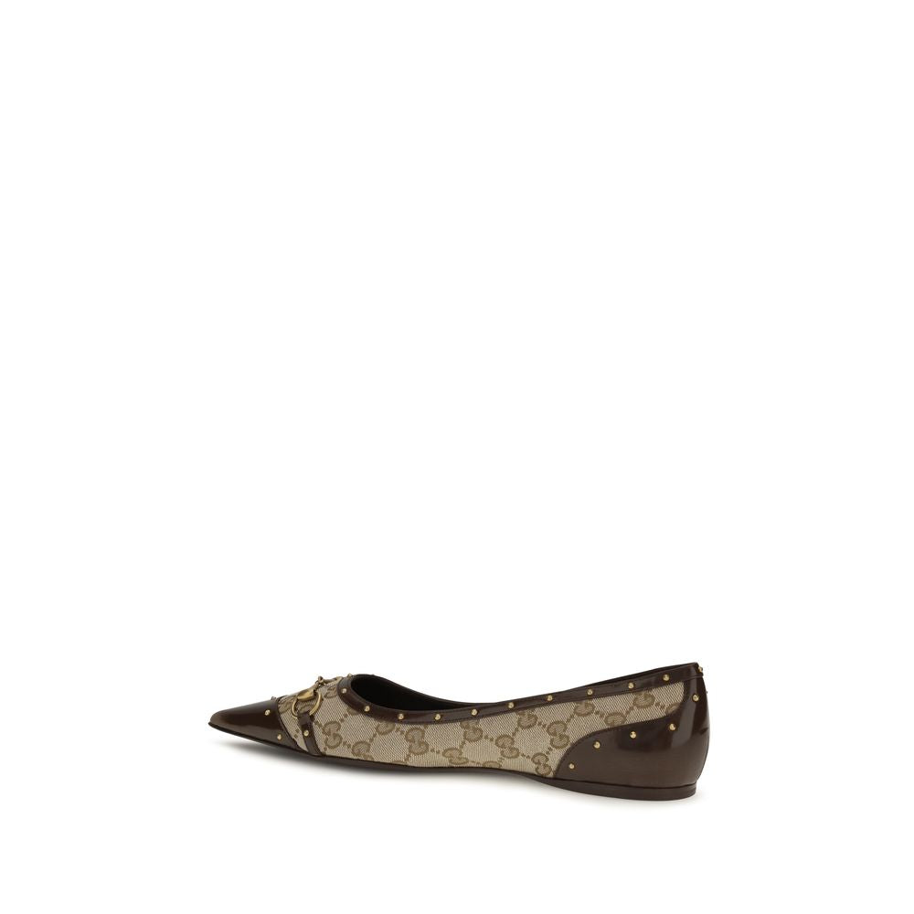 Ballerines Gucci en polyester beige