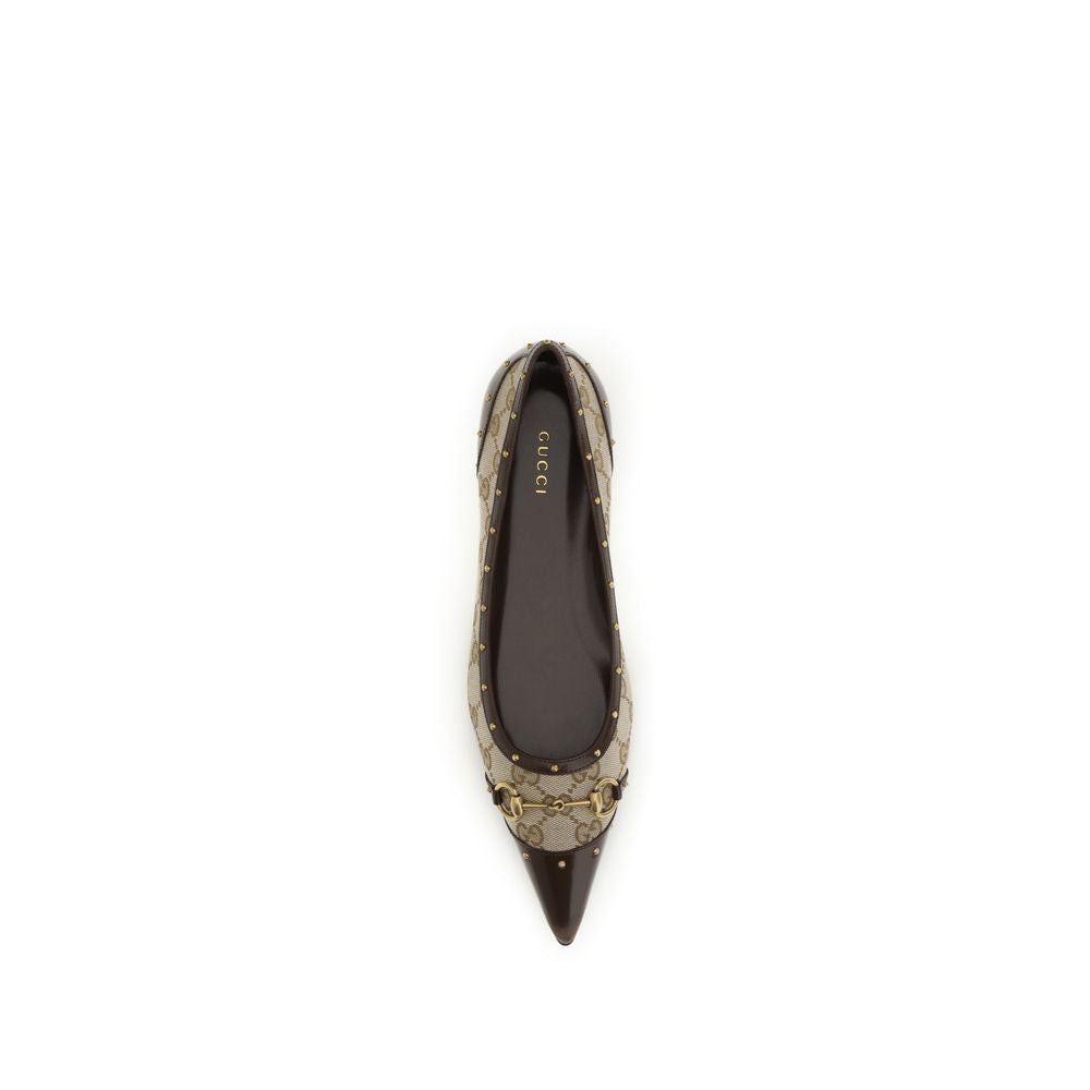 Ballerines Gucci en polyester beige