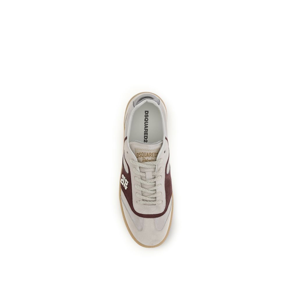 Baskets basses Dsquared² en cuir de veau beige Bos Taurus