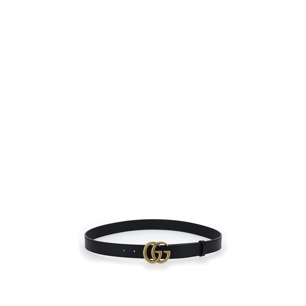 Ceinture classique Gucci en cuir de veau noir