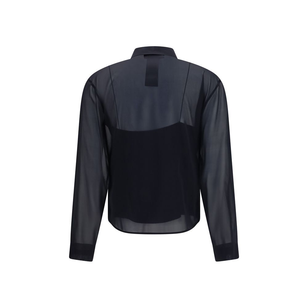 Chemise en soie noire Gucci