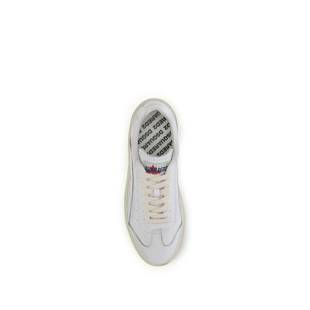 Dsquared² White Low Top Sneakers for Men side view