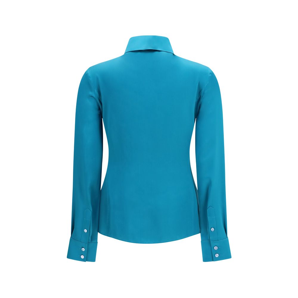 Chemise en soie bleue Gucci