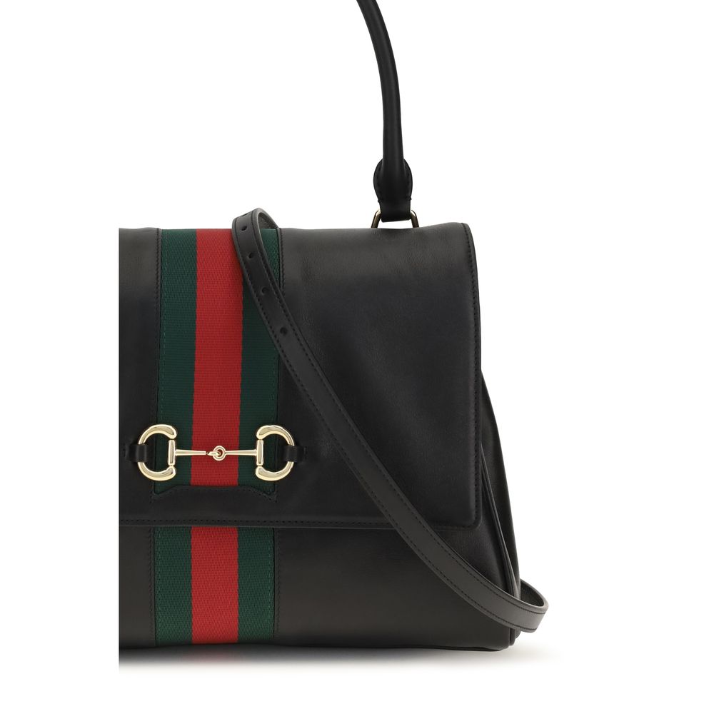 Sac à main Gucci en cuir de veau noir Bos Taurus