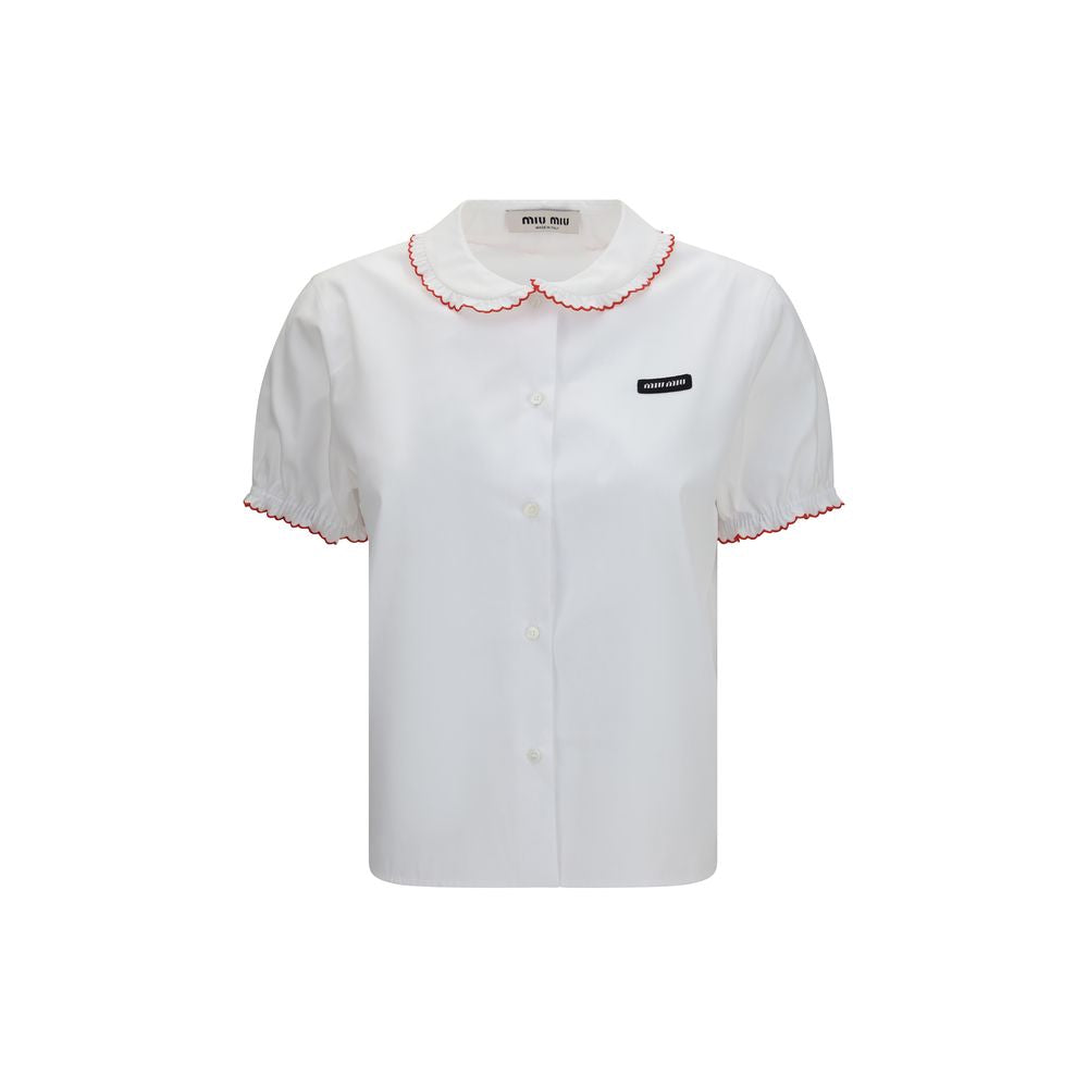 Chemisier blanc en coton Miu Miu