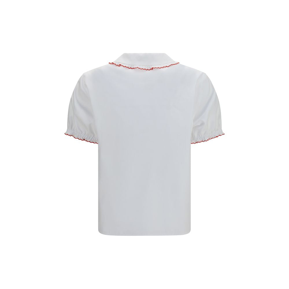 Chemisier blanc en coton Miu Miu