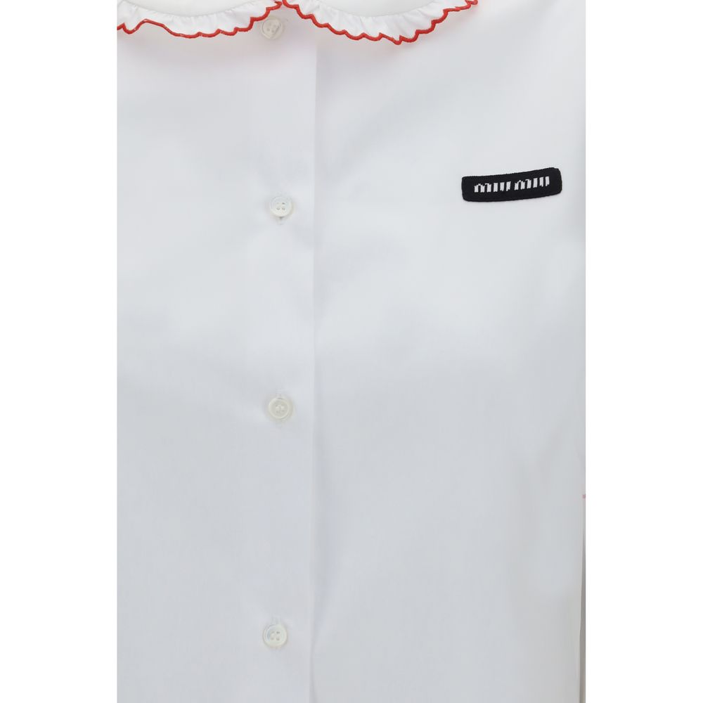Chemisier blanc en coton Miu Miu