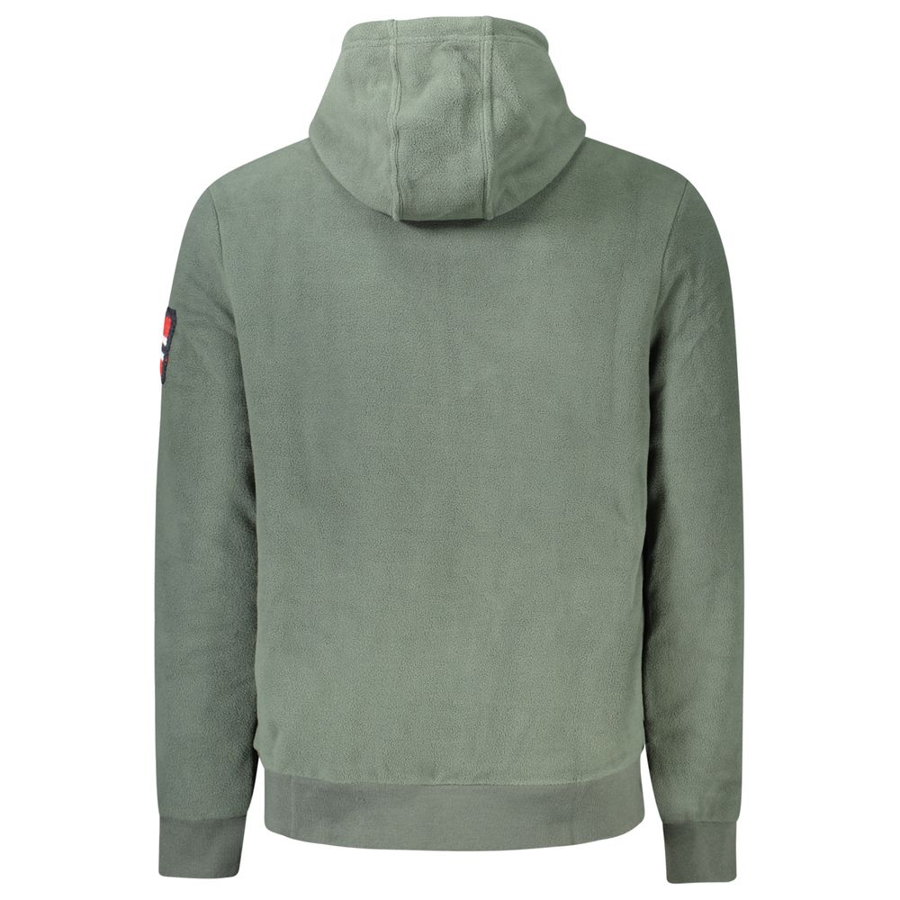 Norvège 1963 Sweat-shirt à capuche en polyester vert pour homme