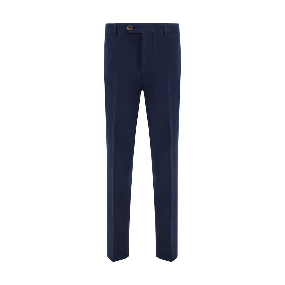 Pantalon décontracté Brunello Cucinelli en coton bleu