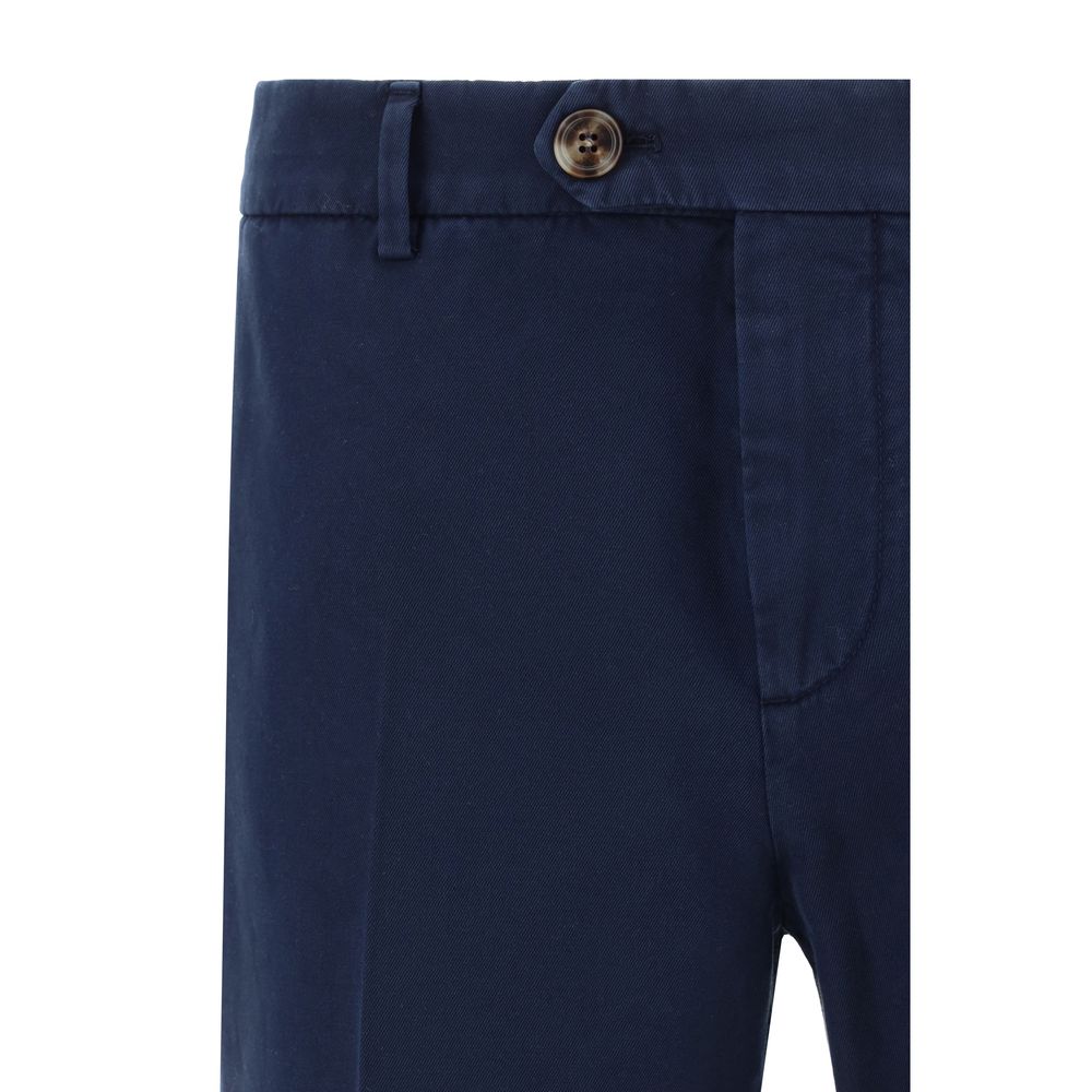 Pantalon décontracté Brunello Cucinelli en coton bleu