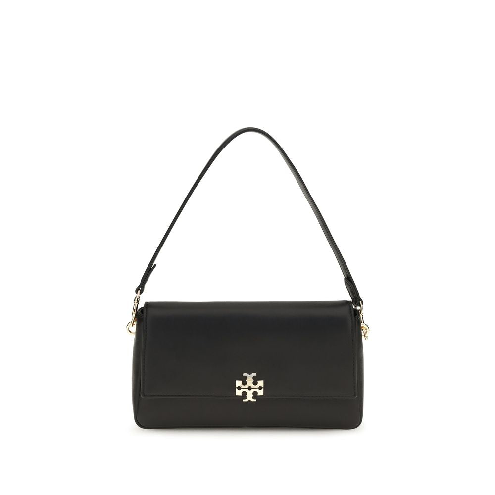 Sac à bandoulière en cuir de veau noir Bos Taurus Tory Burch