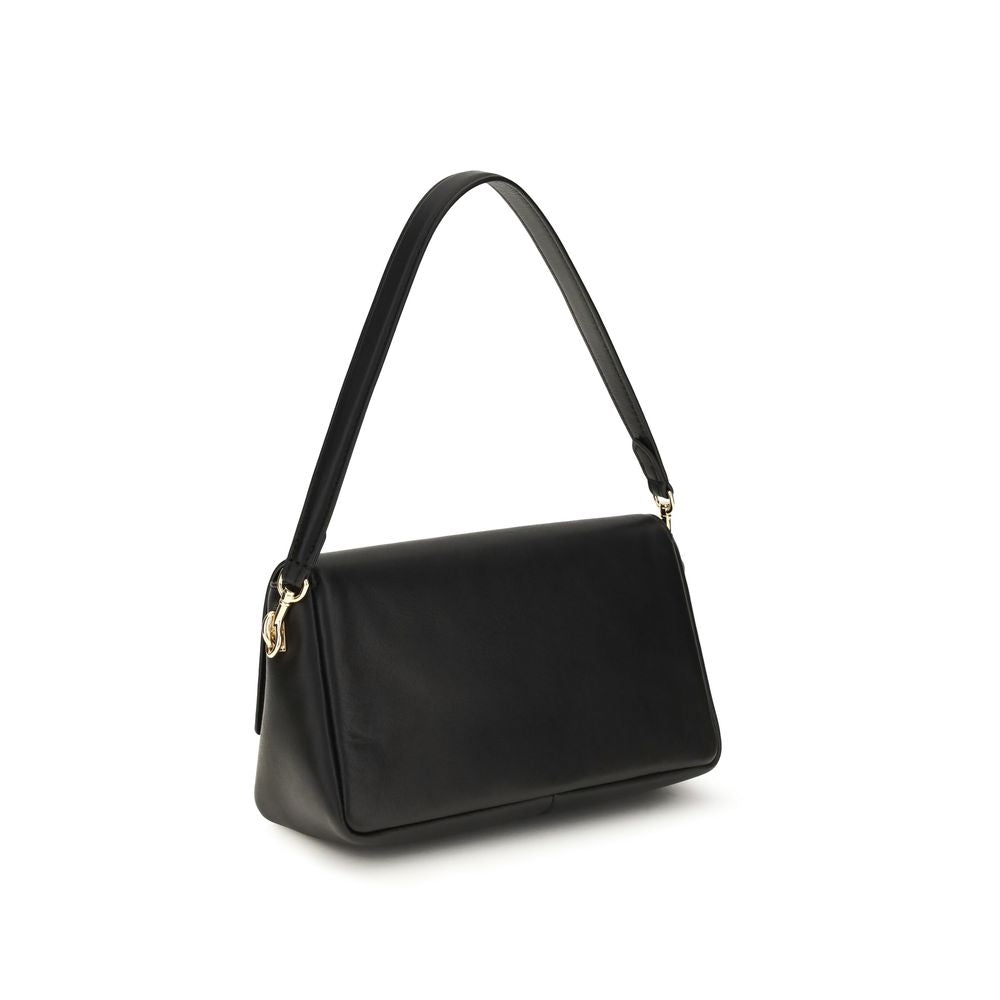 Sac à bandoulière en cuir de veau noir Bos Taurus Tory Burch