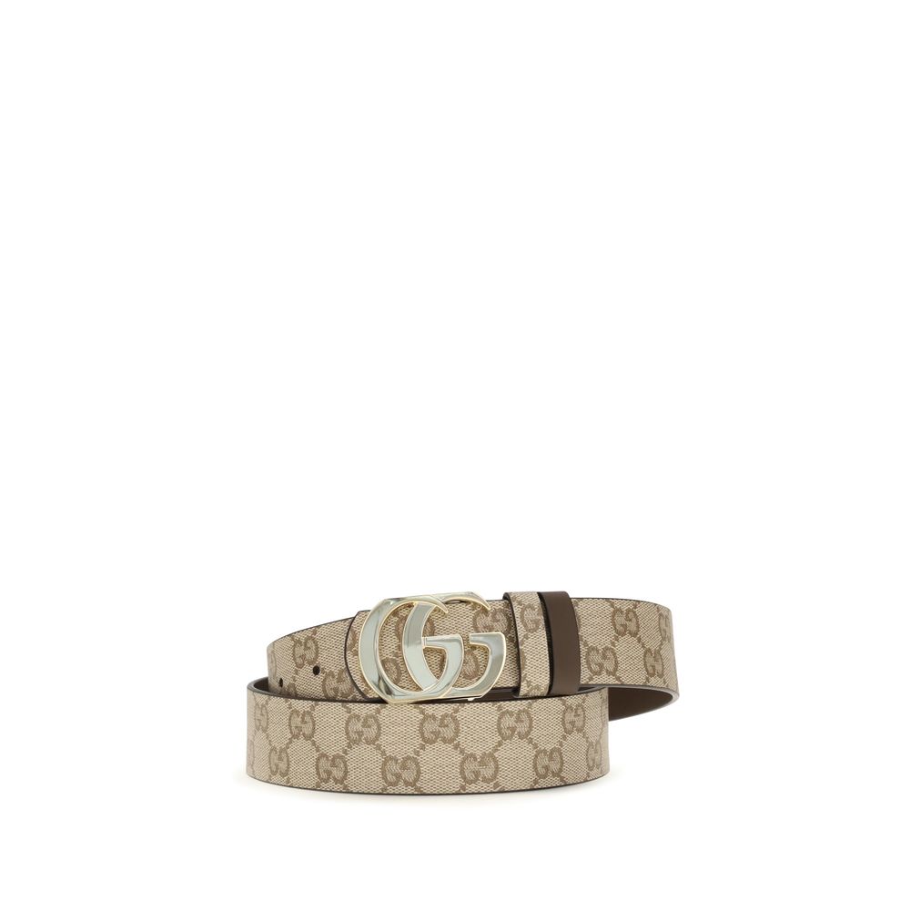 Ceinture classique Gucci en cuir de veau beige