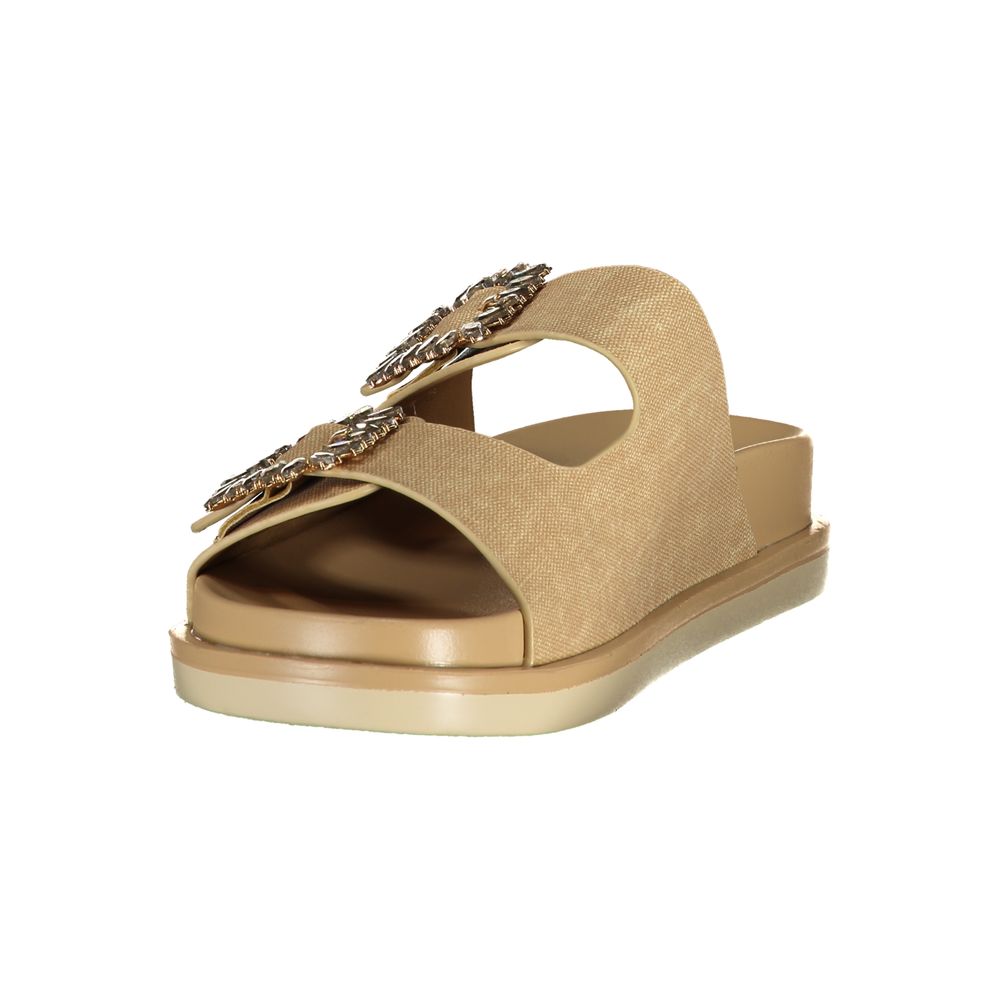 Chausson pour femme en polyuréthane beige Laura Biagiotti