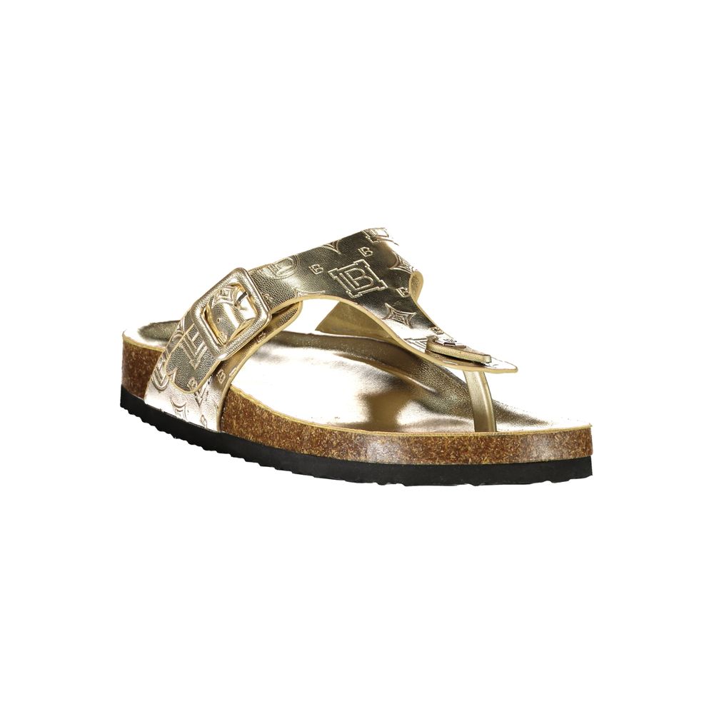Laura Biagiotti Gold Poliuretano Sandale Femme