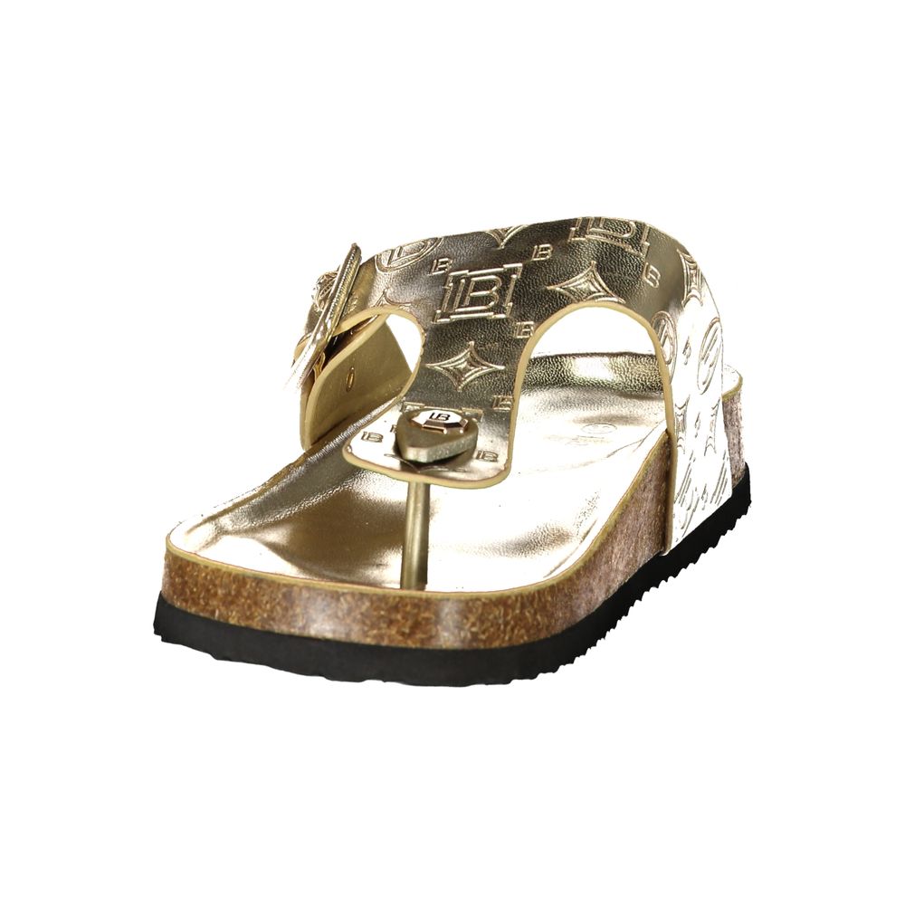 Laura Biagiotti Gold Poliuretano Sandale Femme
