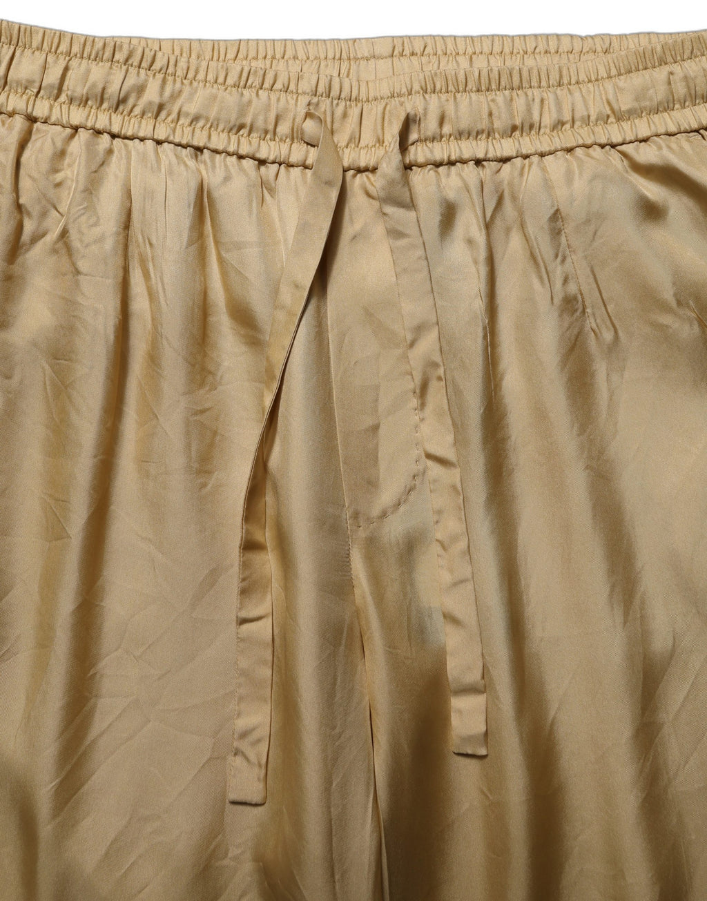 Dolce & Gabbana Yellow Straight Silk Mid Waist Chino Trouser Pants
