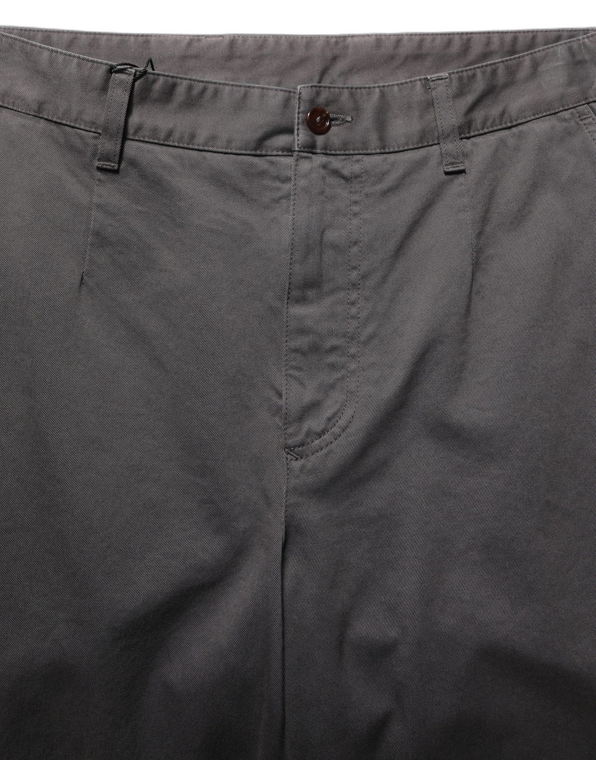 Dolce & Gabbana Dark Gray Cotton Straight Chino Trouser Pants