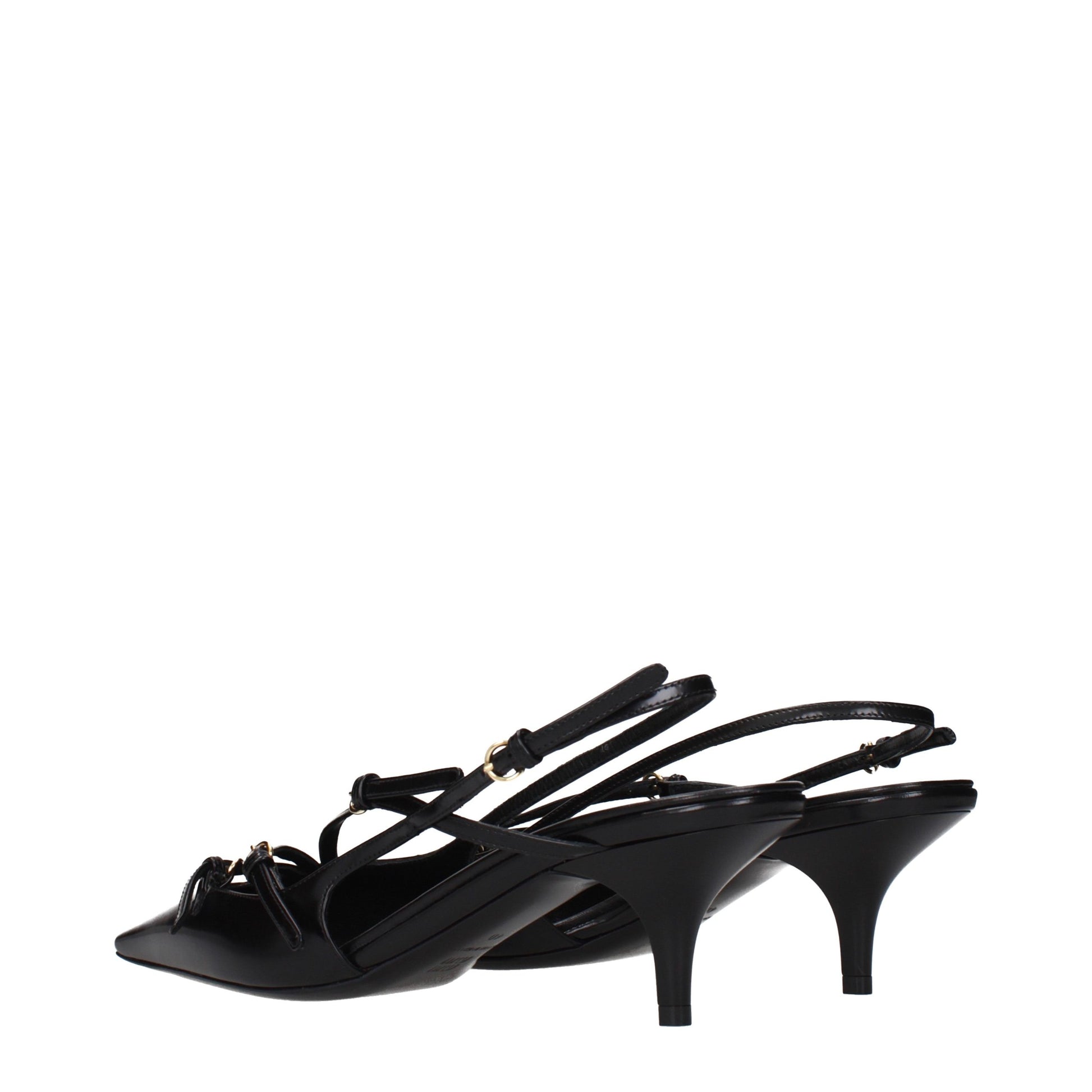 Miu Miu Black Leather High Heel Pumps