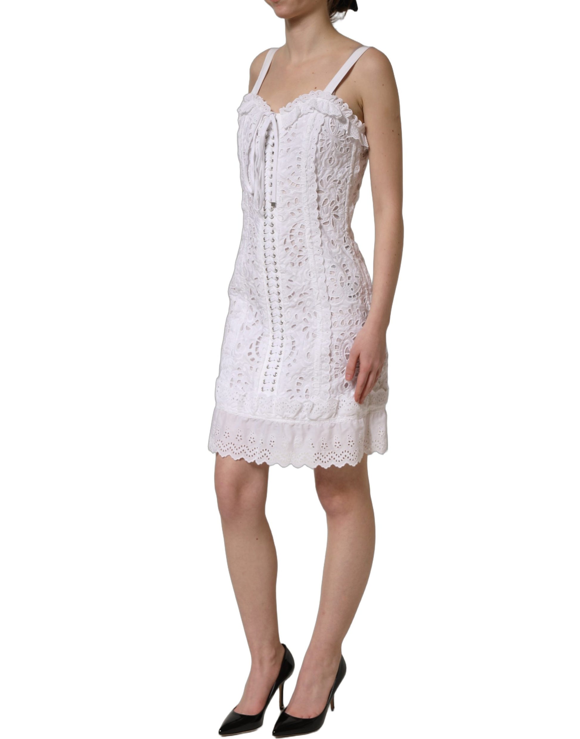 Dolce & Gabbana White Designer Fashion side view